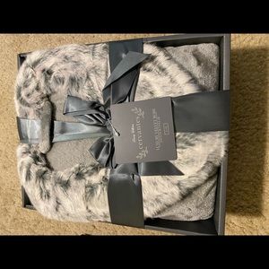 Velvet Faux Fur Robe